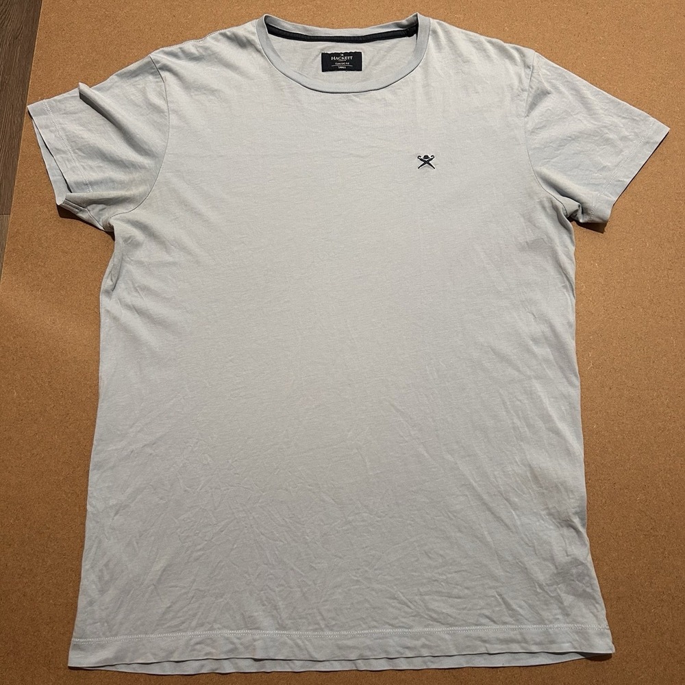 Hackett‎ London Short Sleeve Logo T-Shirt Men's Small Oxford Blue Classic Fit